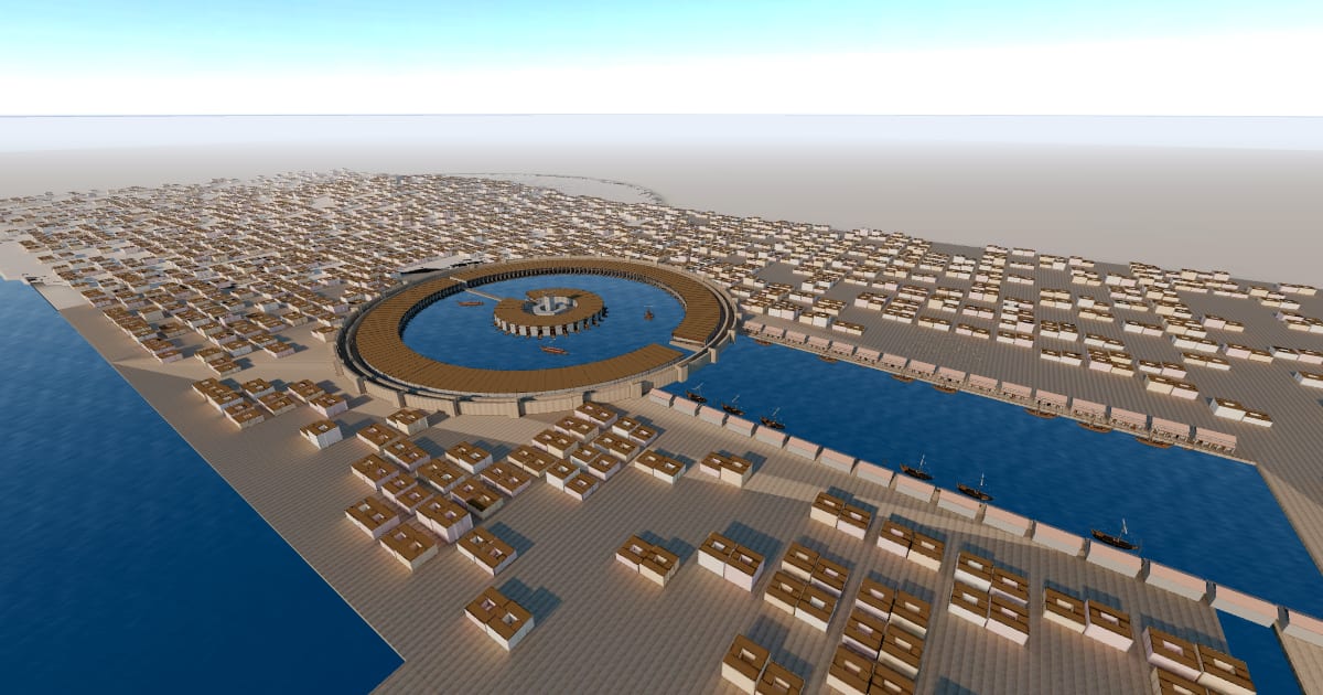 3D reconstruction of The harbours of Carthage