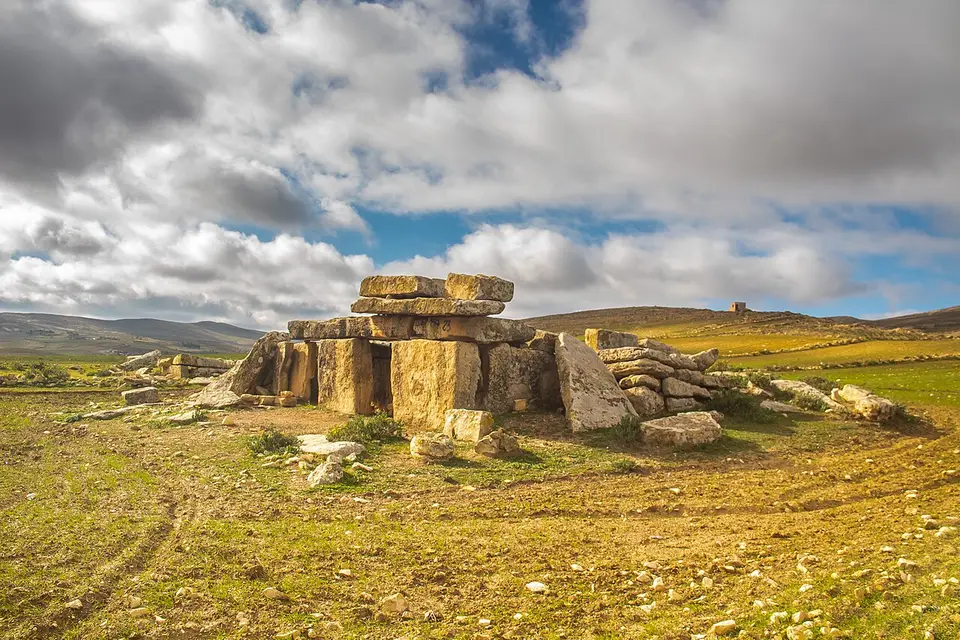 A dolmen of the megalithic necropolis of Ellès, near Makthar